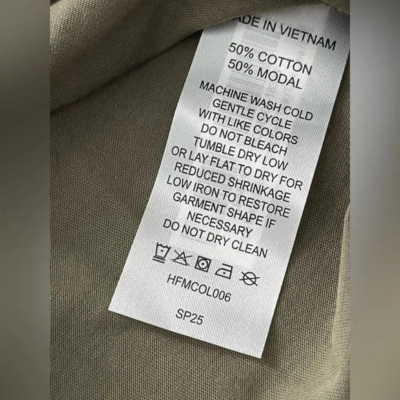 Quince Cotton Modal Double Scoop Neck Tank- Green- Large - Picture 11 of 11